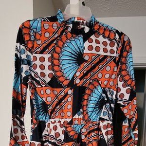 African print ruffle dress by Melange Mode